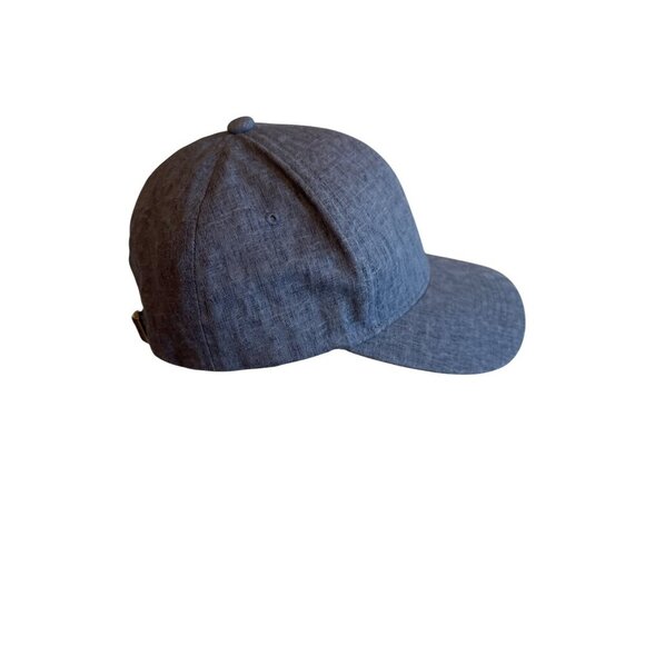 Miami Beach Embroidered Adjustable Baseball Cap Denim Look Gray 100% Cotton Unis - Picture 4 of 6